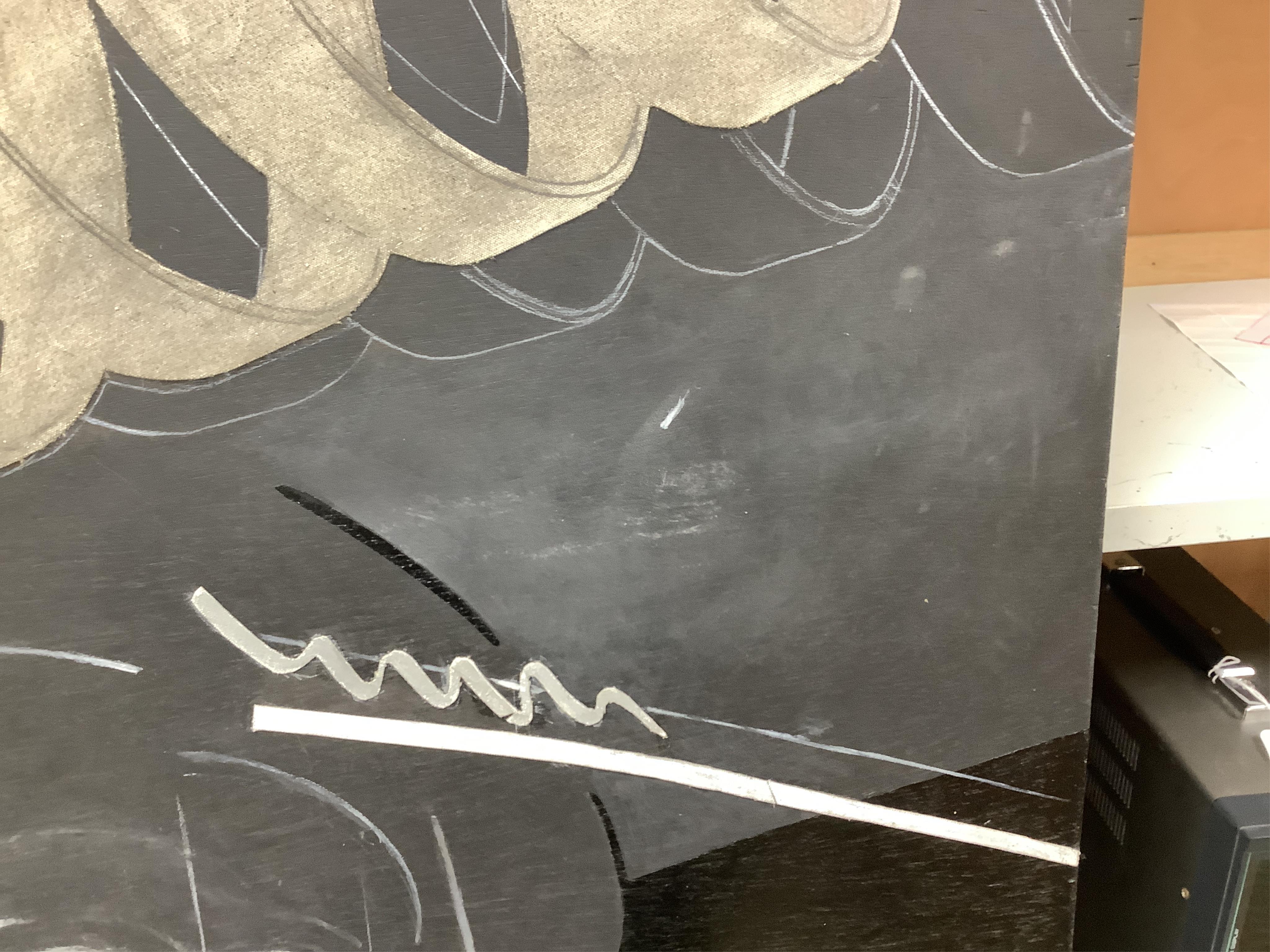 Gus Cummins, Abstract composition, tryptych oils and mixed media collage on board, Royal Academy of Arts Summer Exhibition 2007 label verso, unframed, 104 x 63cm